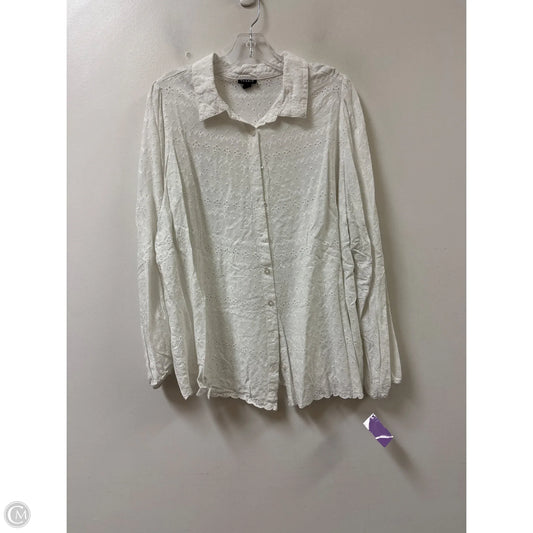 Top Long Sleeve By Torrid In White, Size: 3x