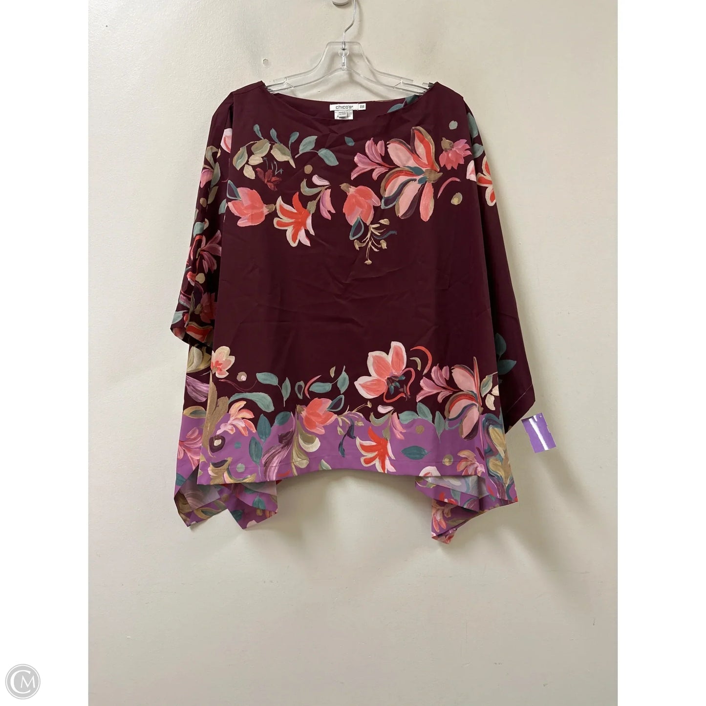 Poncho By Chicos In Red, Size: Osfm