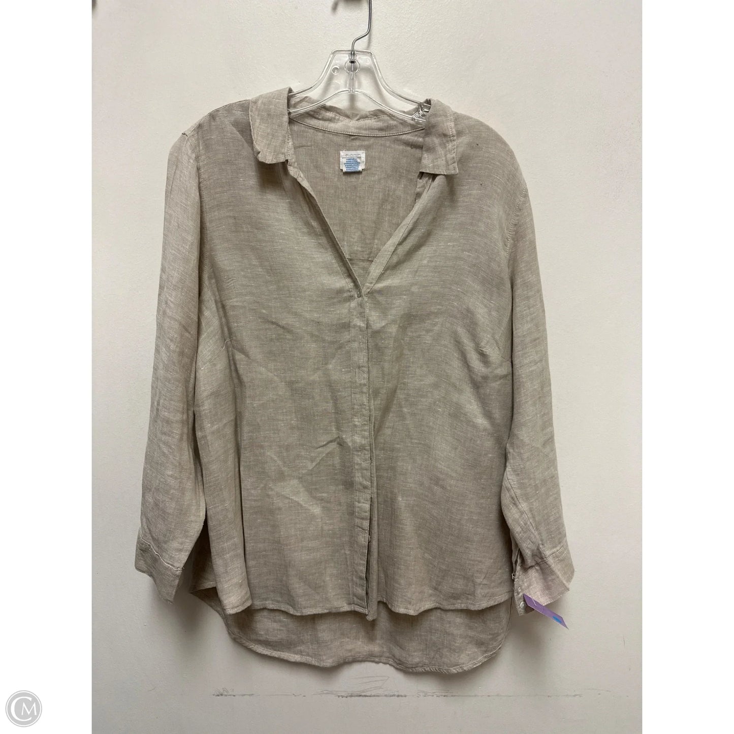 Tunic Long Sleeve By Sigrid Olsen In Cream, Size: 1x
