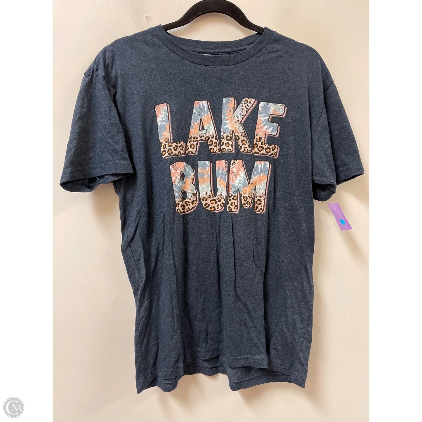 Top Short Sleeve By Clothes Mentor In Navy, Size: L