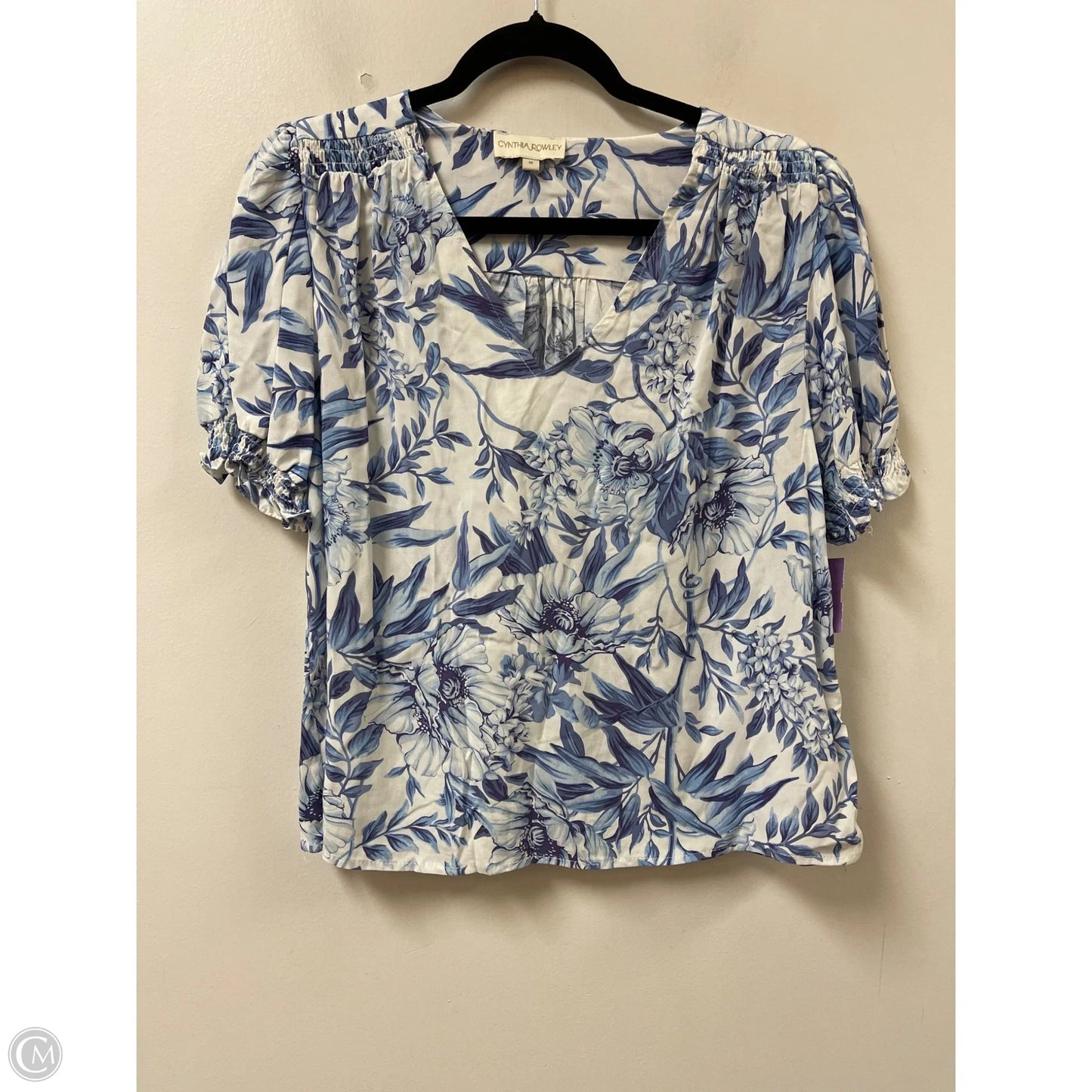 Top Short Sleeve By Cynthia Rowley In Blue, Size: M