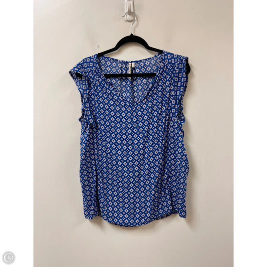 Top Sleeveless By Grand And Greene In Blue, Size: M