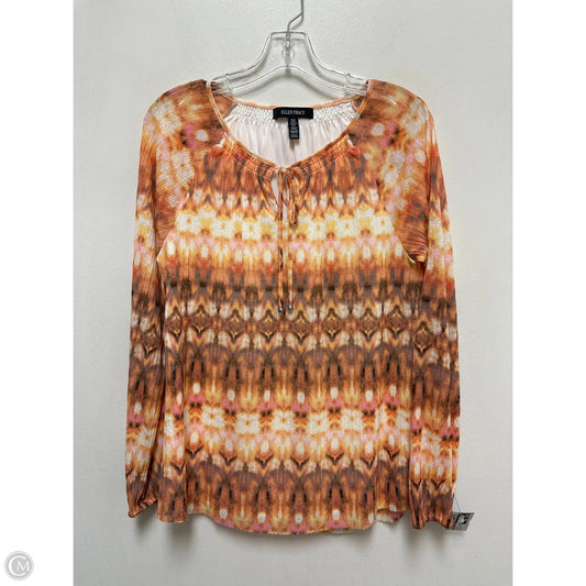 Top Long Sleeve By Ellen Tracy In Orange, Size: M