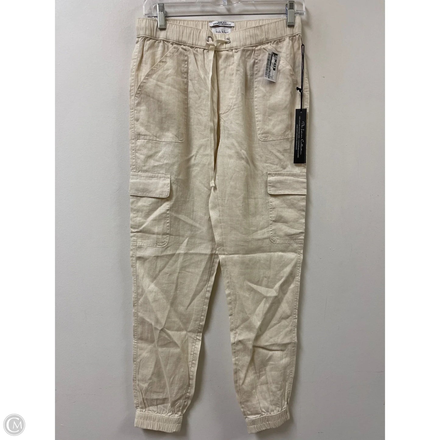 Pants Linen By Nicole Miller In Tan, Size: 4