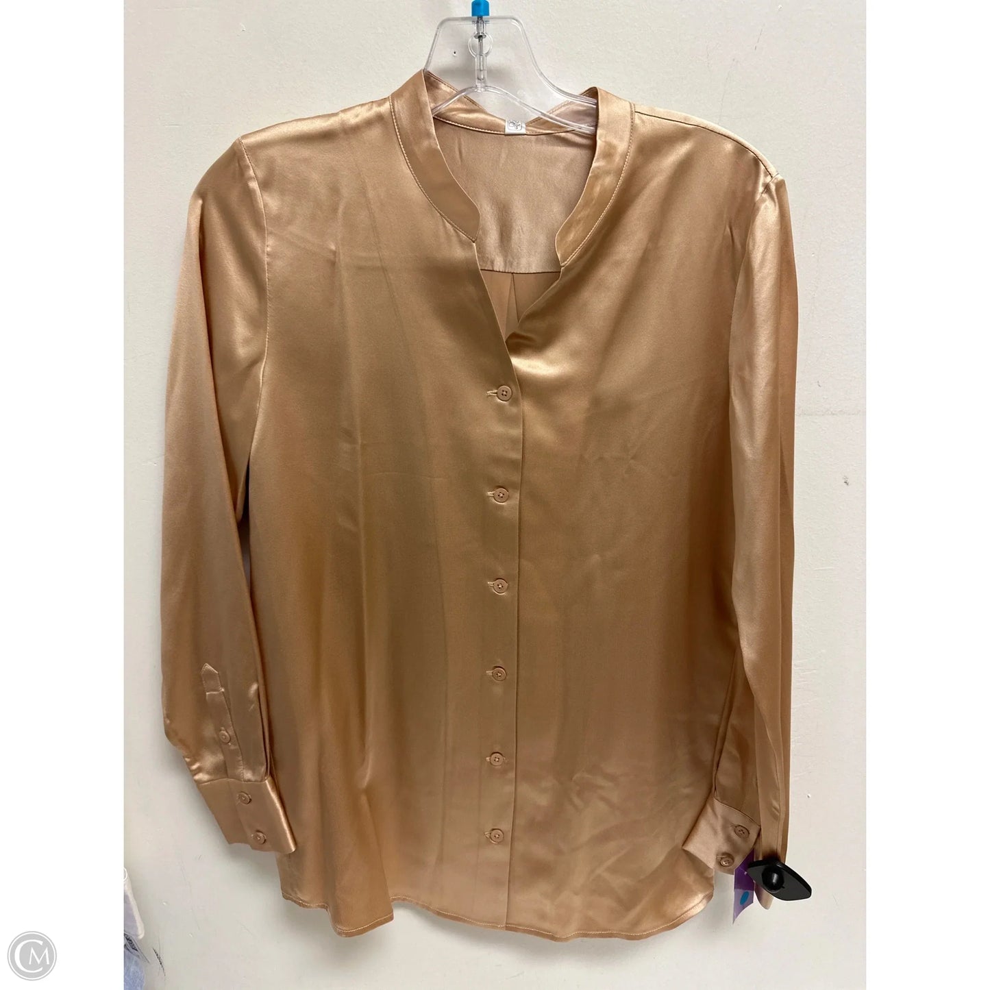 Blouse Long Sleeve By Cma In Tan, Size: S