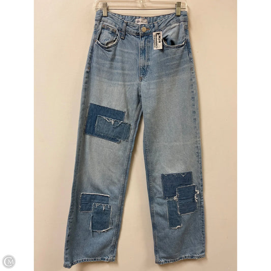 Jeans Wide Leg By Zara In Blue Denim, Size: 2