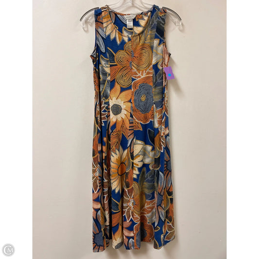 Dress Casual Midi By Multiples In Blue, Size: Xs