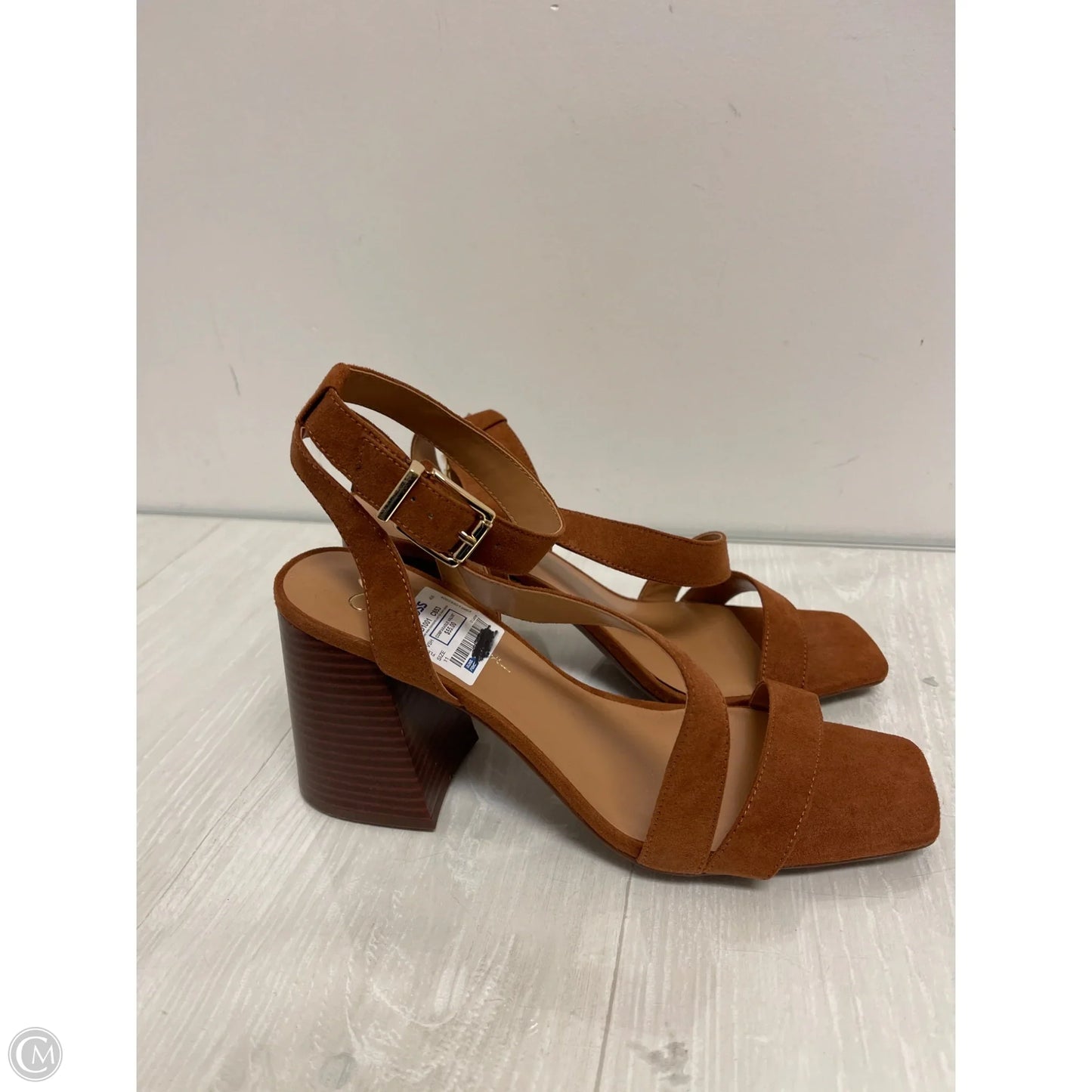 Sandals Heels Block By Jessica Simpson In Brown, Size: 10