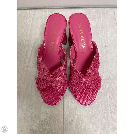 Sandals Heels Block By Anne Klein In Pink, Size: 6.5