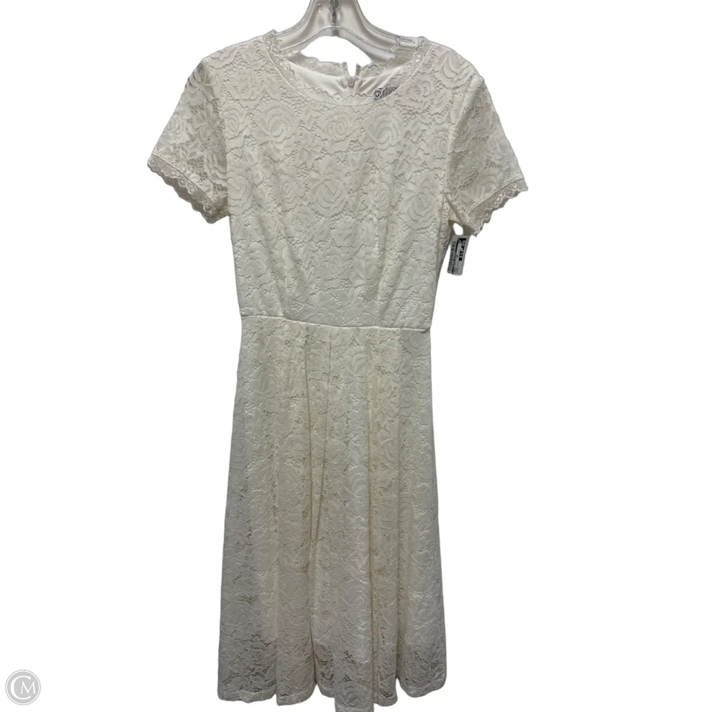 Dress Party Midi By Clothes Mentor In Cream, Size: S