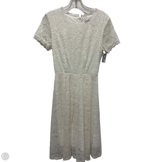 Dress Party Midi By Clothes Mentor In Cream, Size: S
