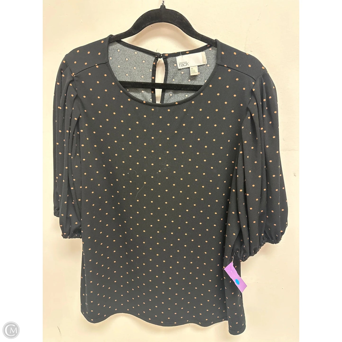 Top Short Sleeve By Clothes Mentor In Black, Size: Xl