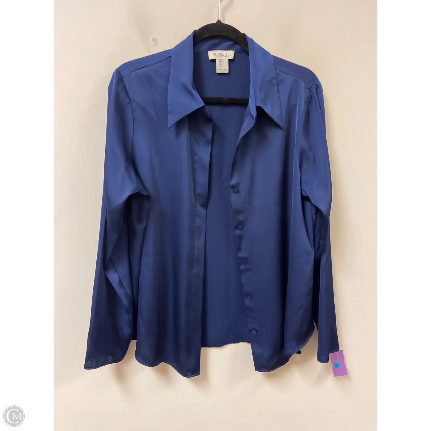 Top Long Sleeve By Rachel Zoe In Navy, Size: L
