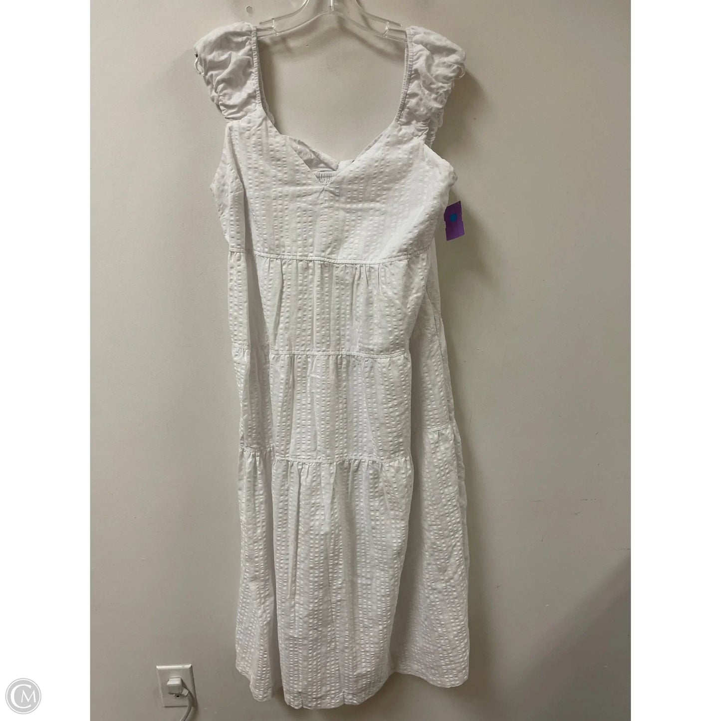 Dress Casual Maxi By Old Navy In White, Size: L