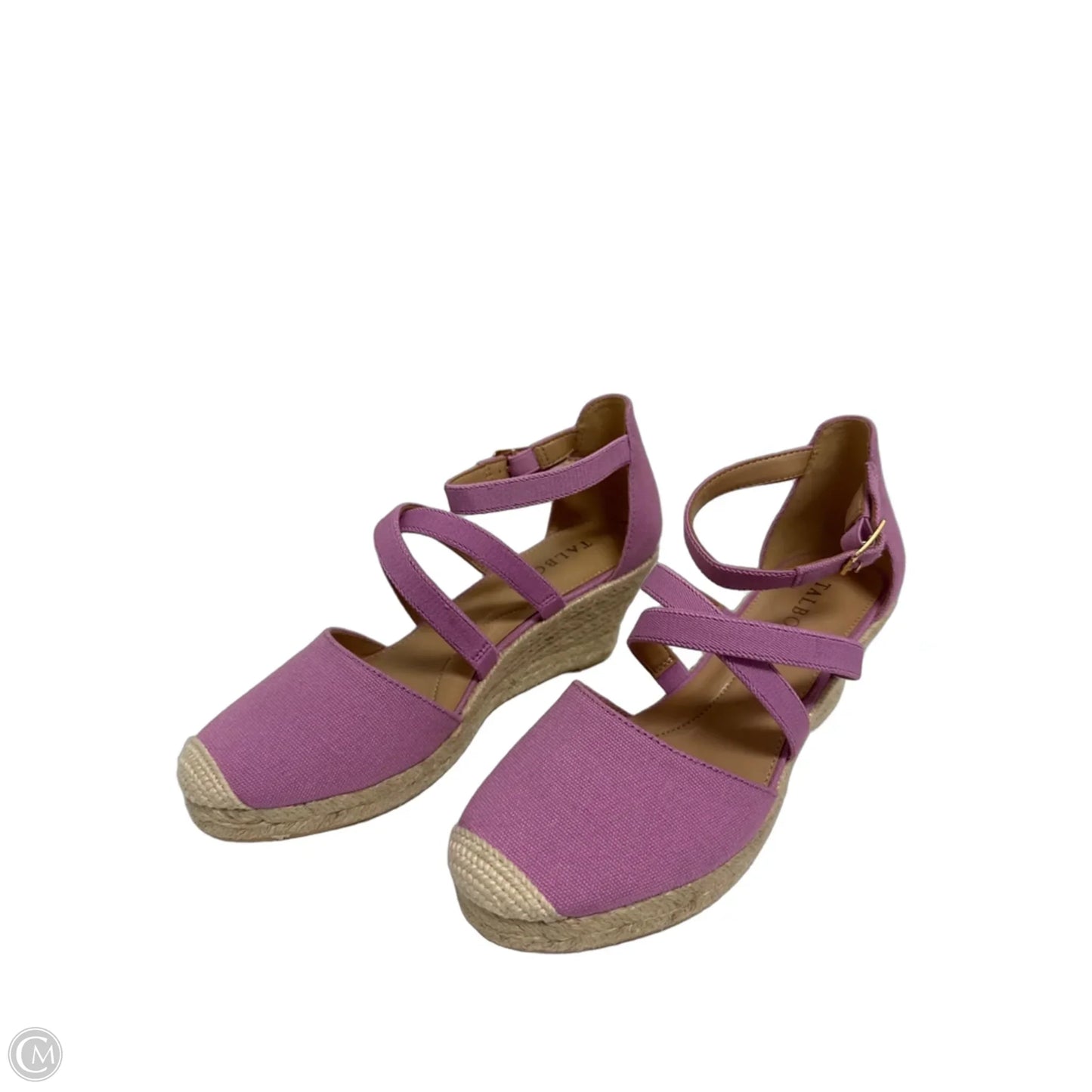 Sandals Heels Wedge By Talbots In Purple, Size: 6.5
