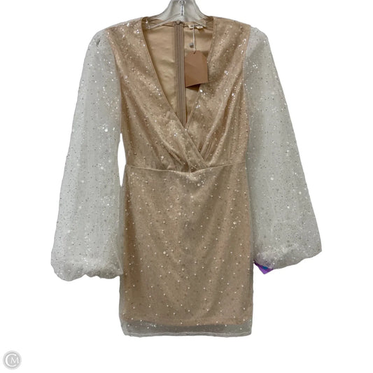 Dress Party Midi By Main Strip In Cream, Size: S