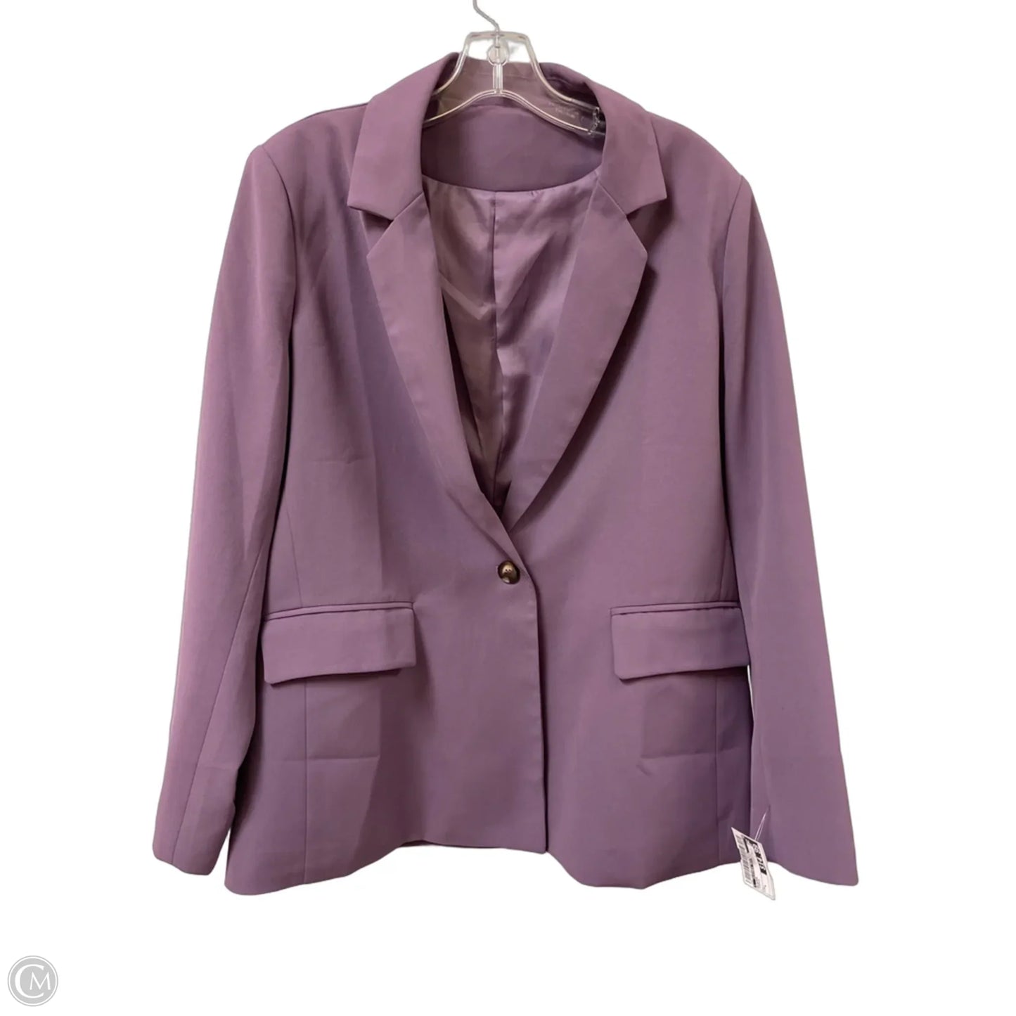 Blazer By Clothes Mentor In Purple, Size: L