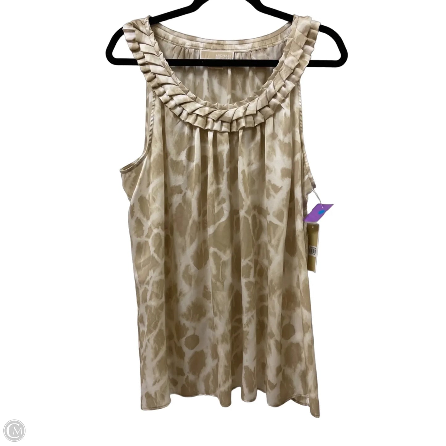 Top Sleeveless By Michael By Michael Kors In Gold, Size: 2x