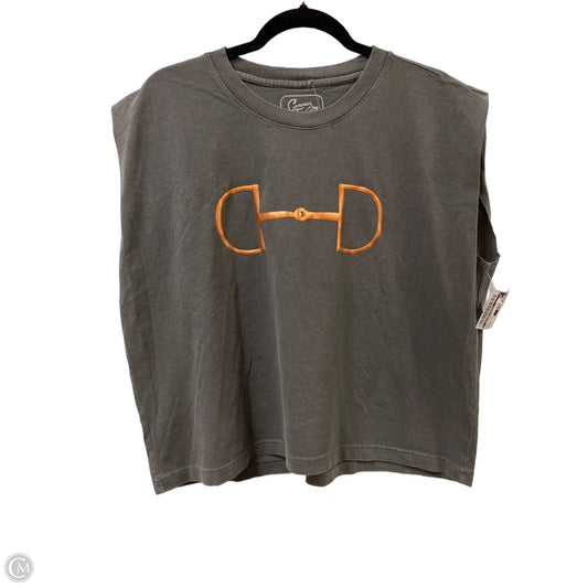 Top Sleeveless By Clothes Mentor In Grey, Size: Xl