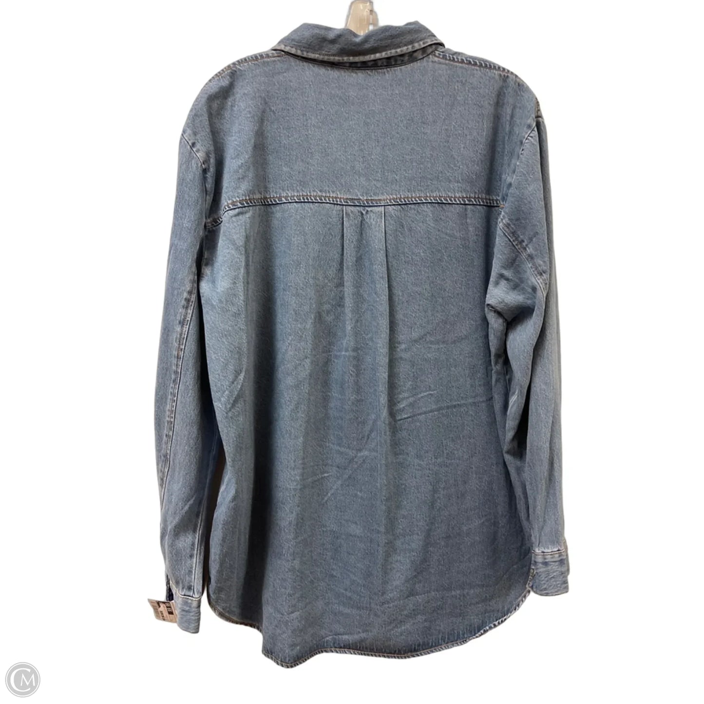 Top Long Sleeve By Jane And Delancey In Blue Denim, Size: L