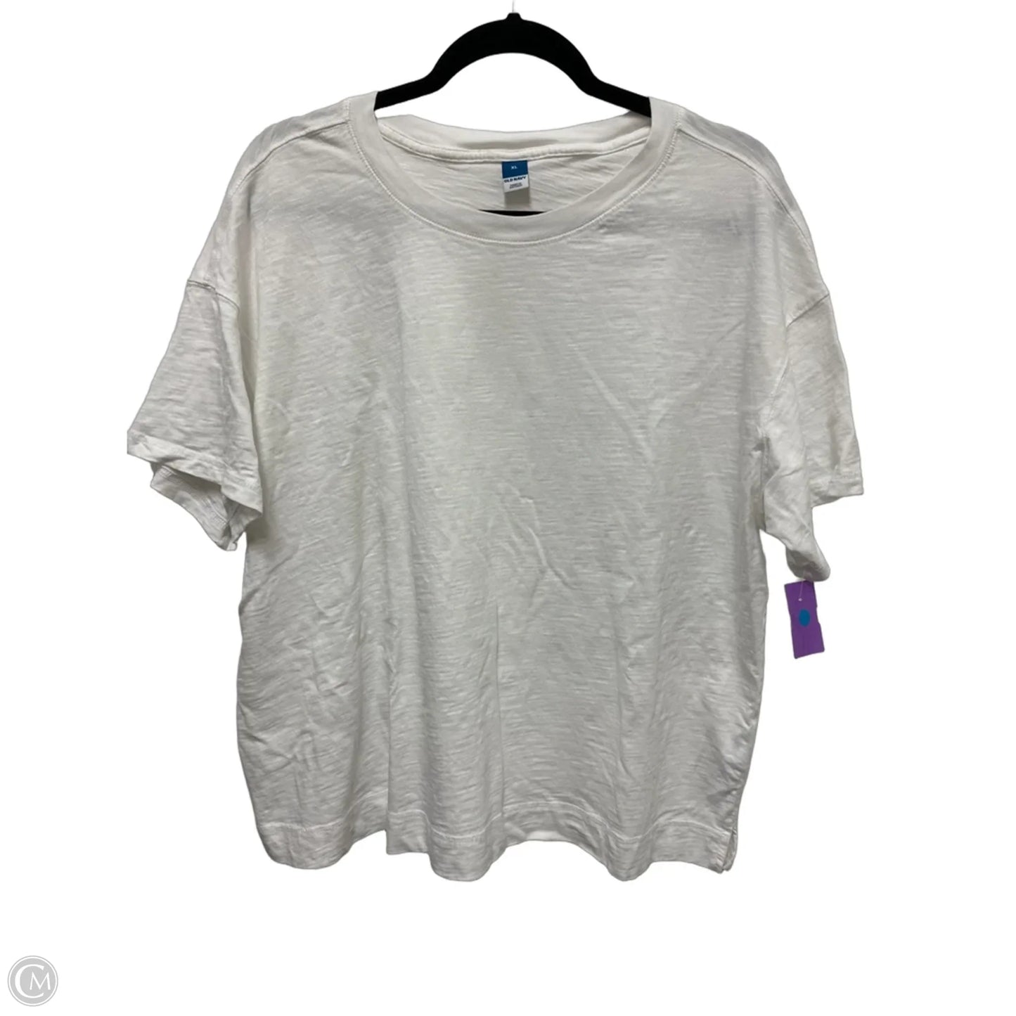 Top Short Sleeve Basic By Old Navy In White, Size: Xl