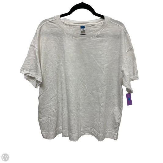 Top Short Sleeve Basic By Old Navy In White, Size: Xl