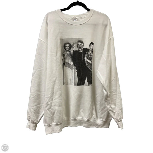 Sweater By Port & Company In White, Size: 2x