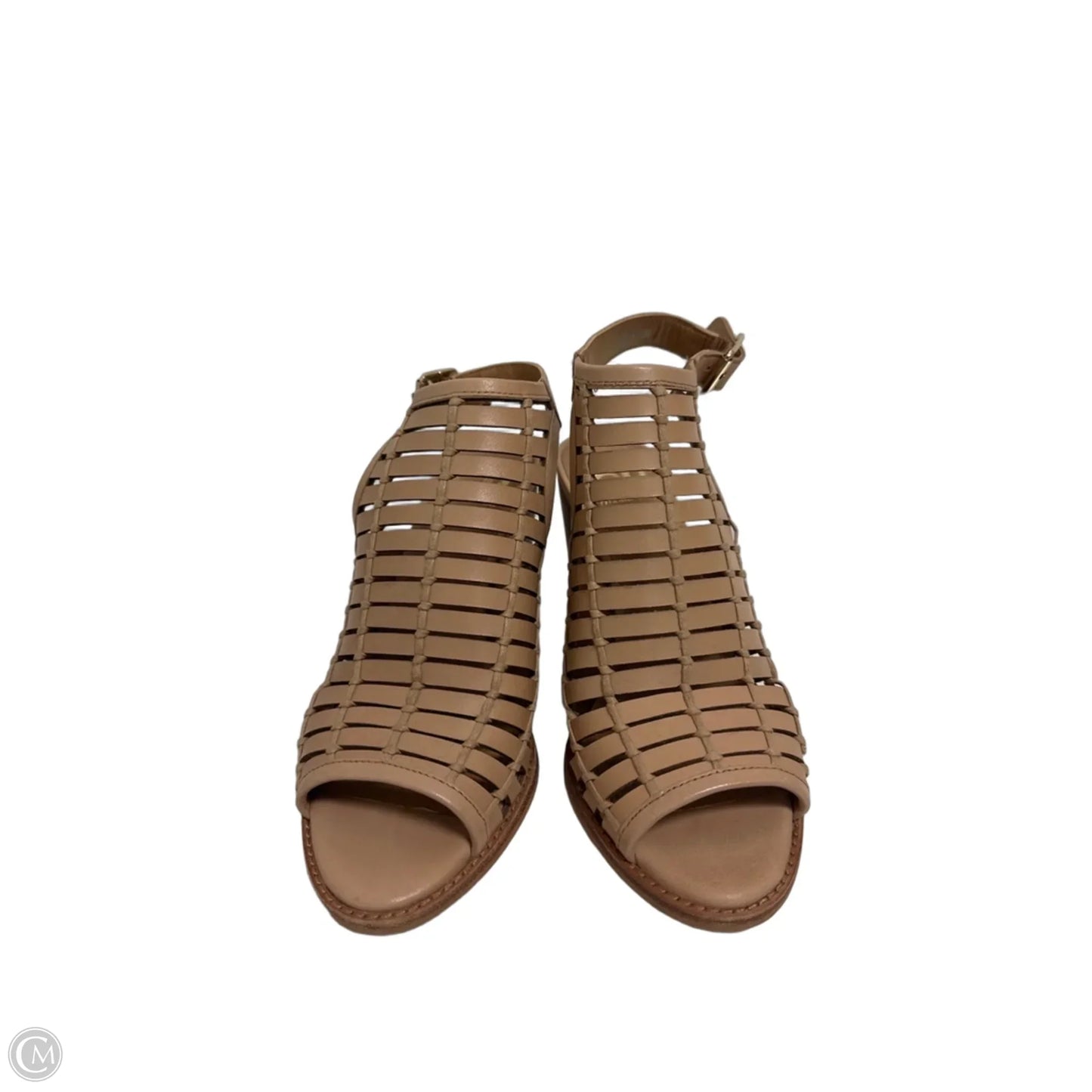 Sandals Heels Block By Gianni Bini In Tan, Size: 6.5