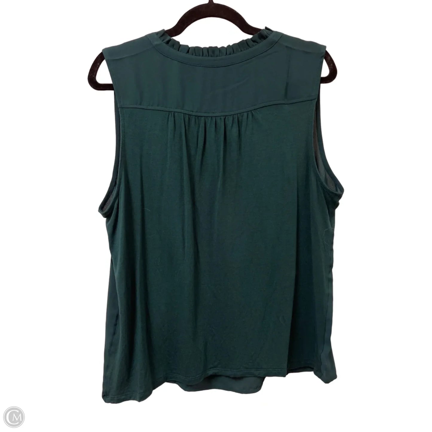Top Sleeveless By Loft In Green, Size: L