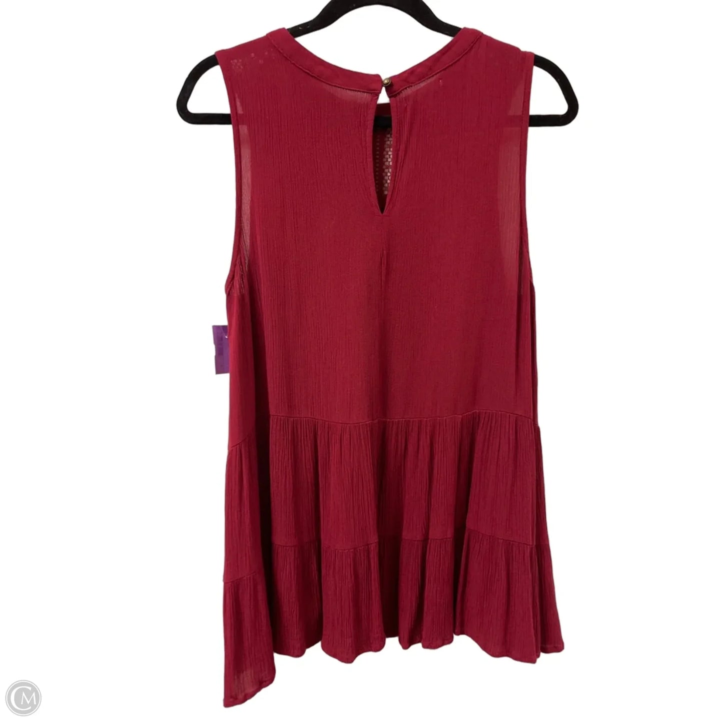 Top Sleeveless By Maurices In Red, Size: L