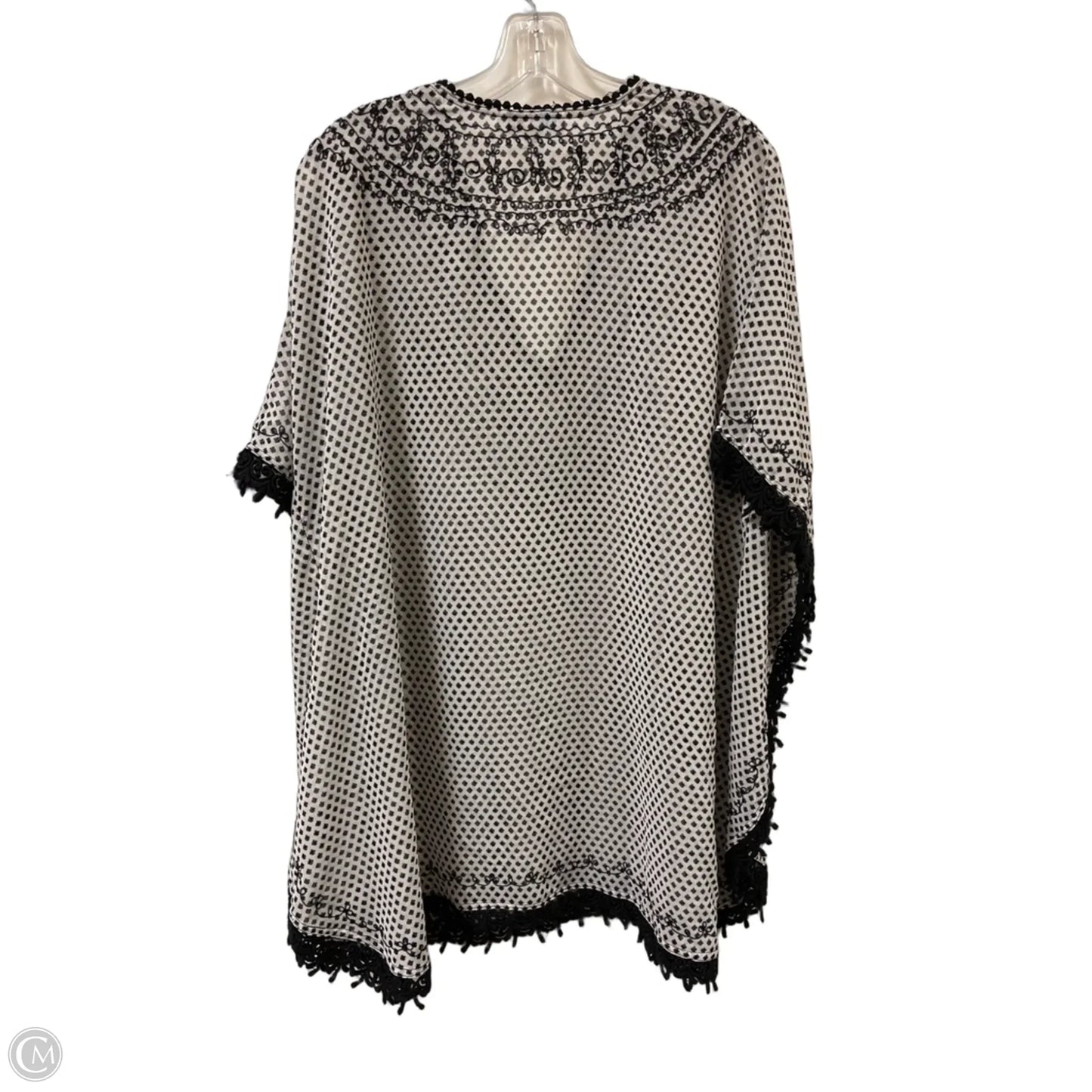 Swimwear Cover-up By Blue Island In Black & White, Size: Xl