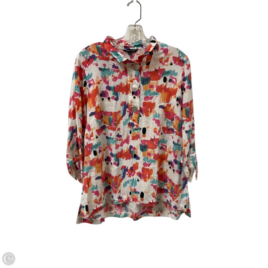 Blouse Long Sleeve By John Mark In Multi-colored, Size: S