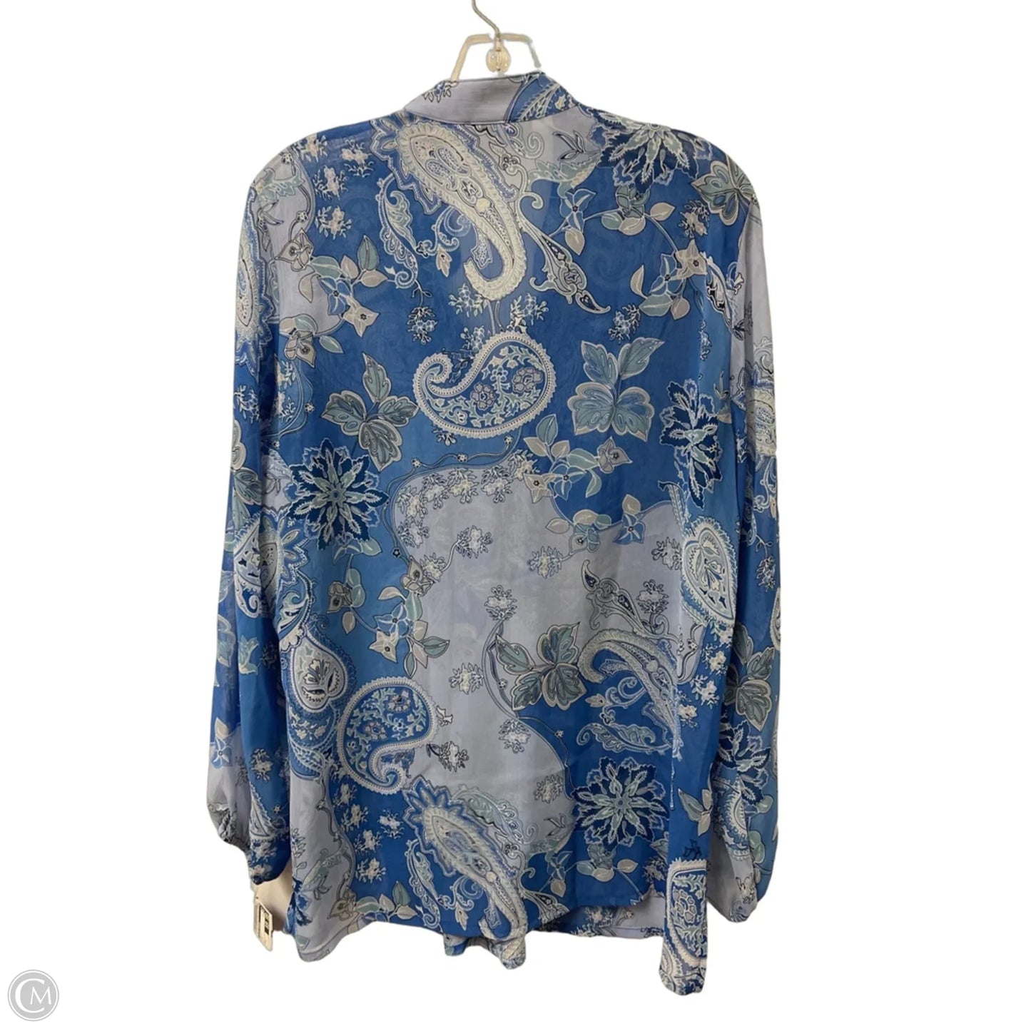 Top Long Sleeve By Susan Graver In Blue, Size: L