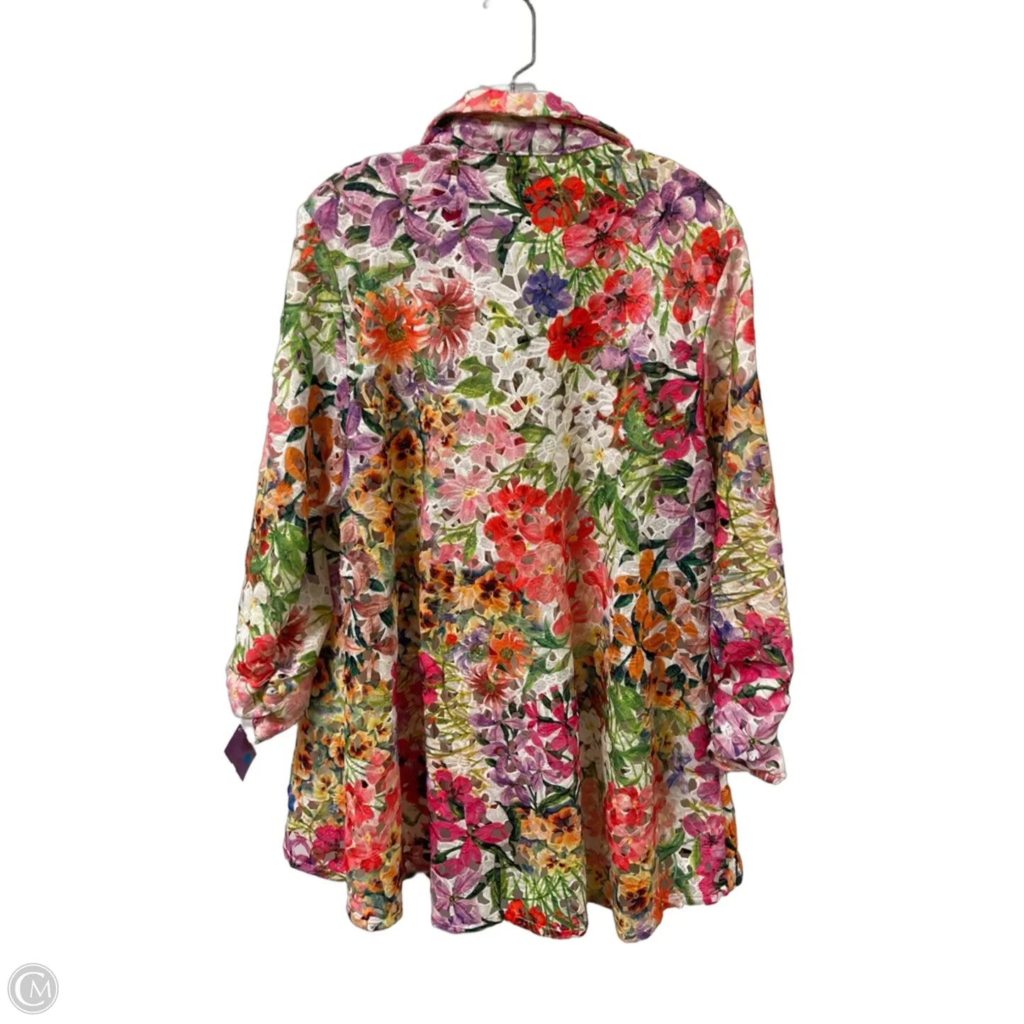 Blazer By Clothes Mentor In Floral Print, Size: Xl