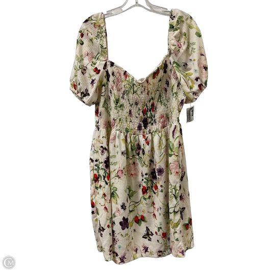 Dress Party Midi By H&m In Cream, Size: 2x