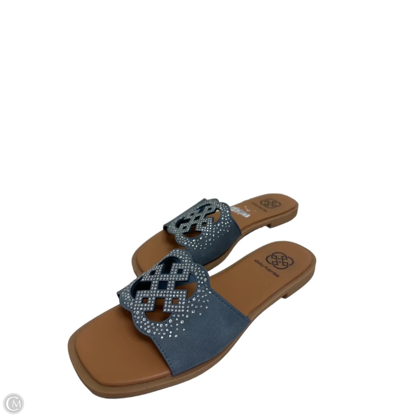 Sandals Flats By Daisy Fuentes In Blue, Size: 7.5