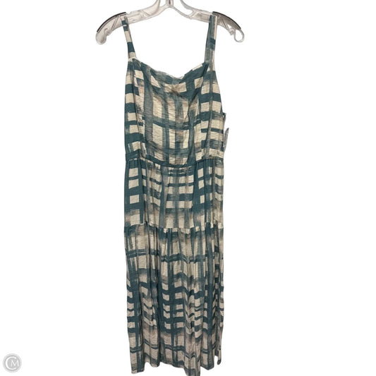 Dress Casual Midi By Clothes Mentor In Blue & Cream, Size: Xl