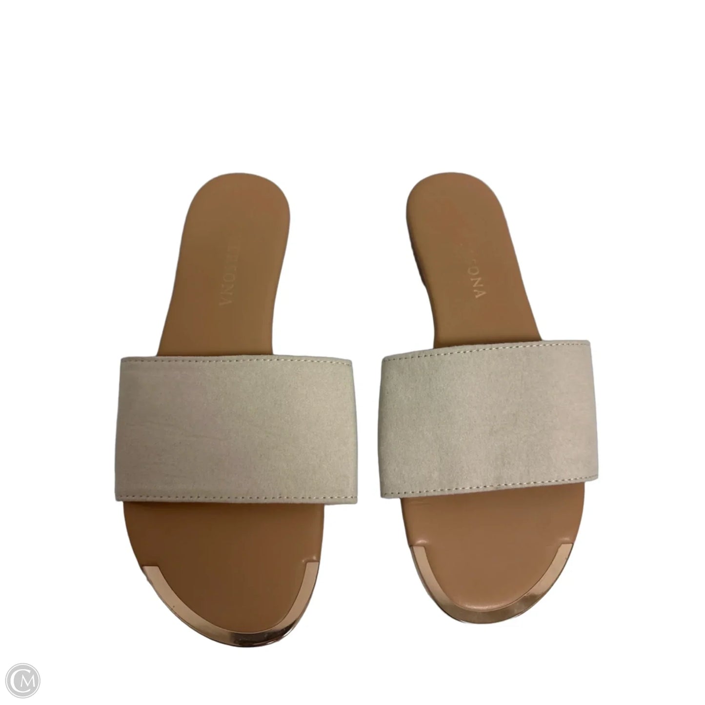 Sandals Flip Flops By Versona In Cream, Size: 8