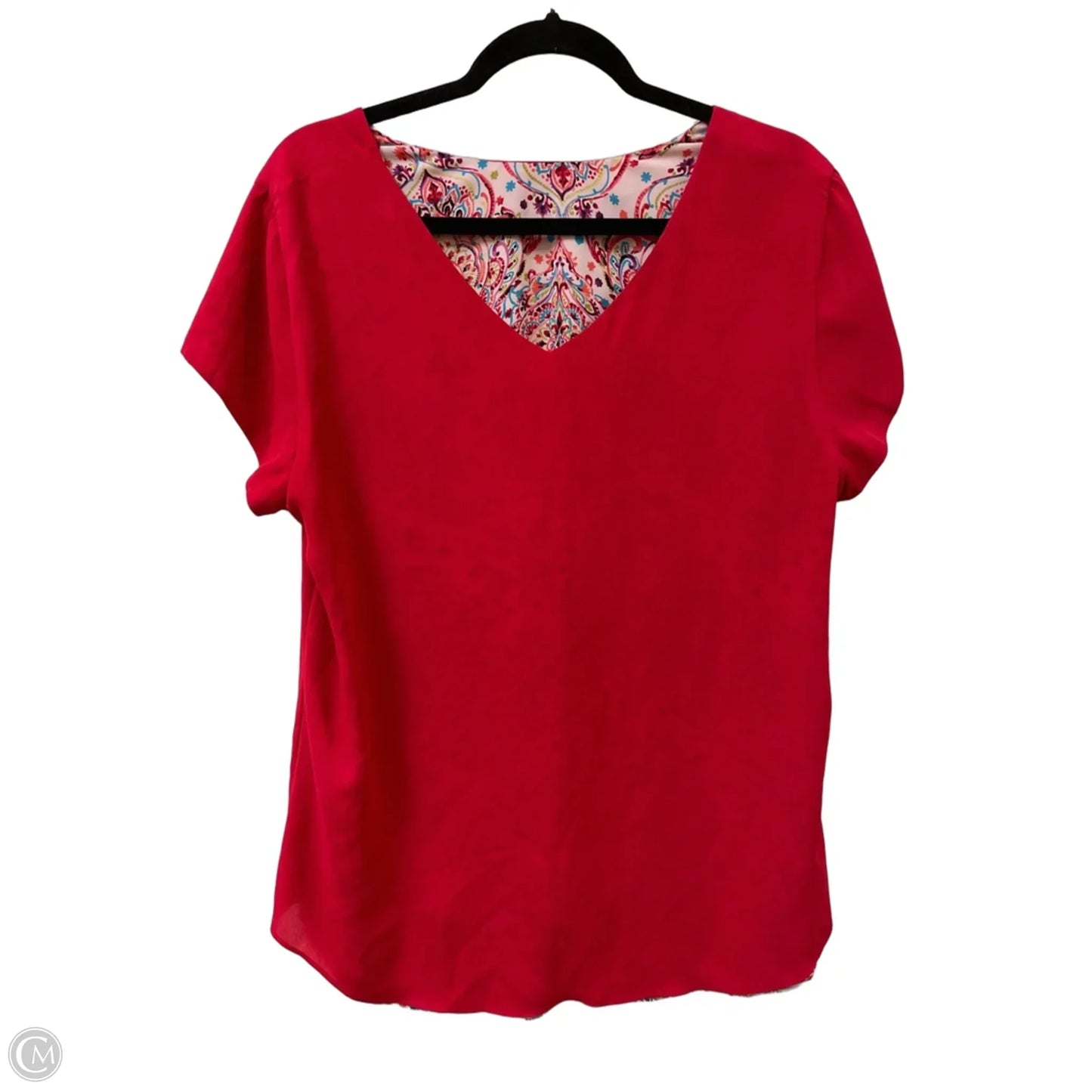 Top Short Sleeve By Clothes Mentor In Pink, Size: M