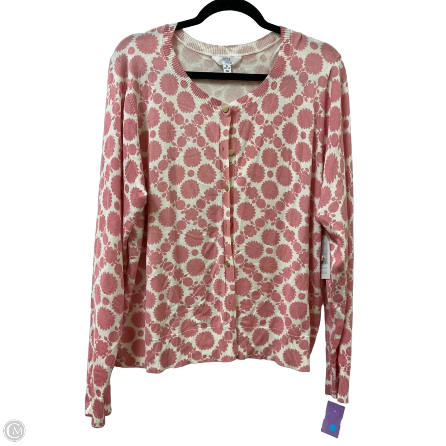 Cardigan By Time And Tru In Pink, Size: Xl