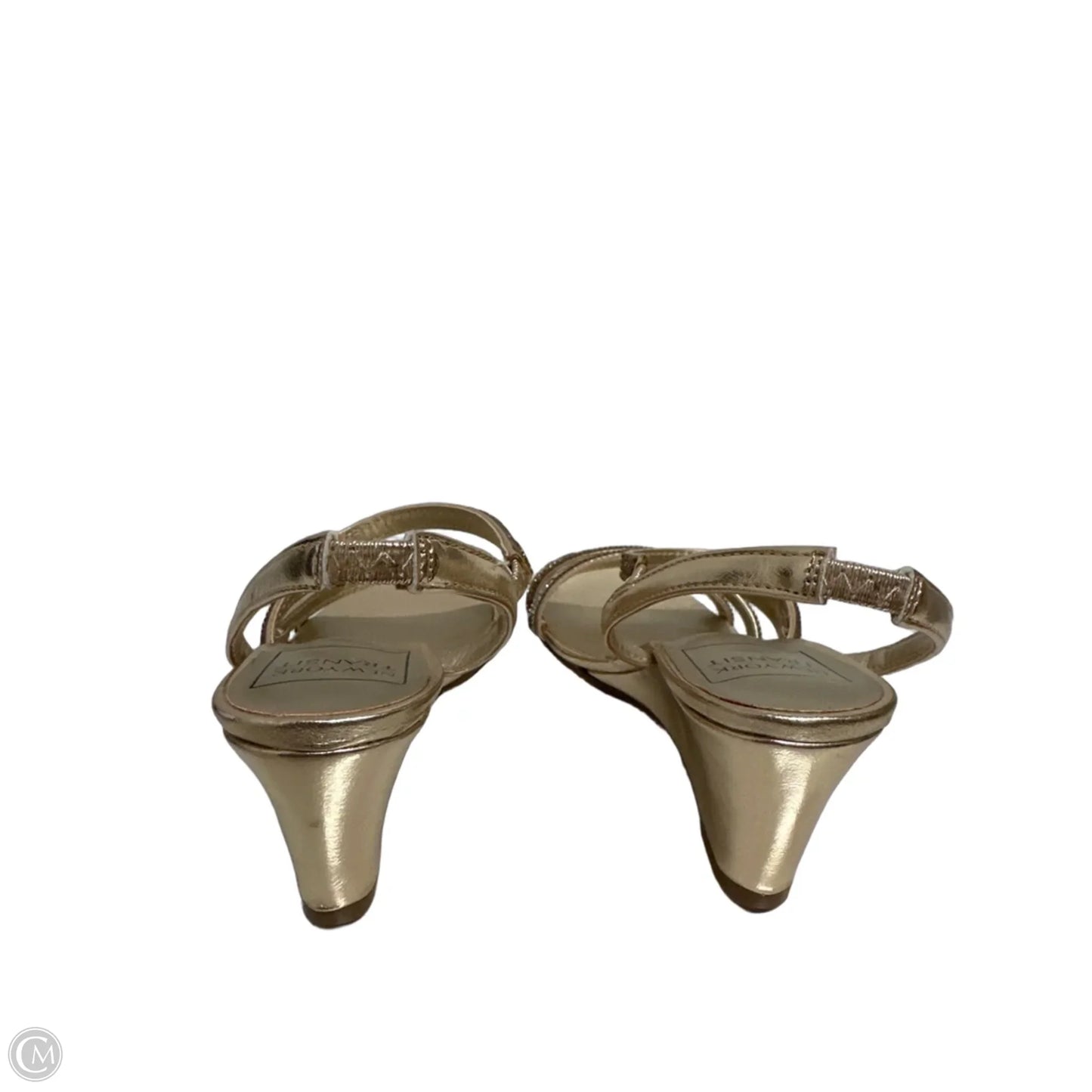 Sandals Heels Wedge By New York Transit In Gold, Size: 8
