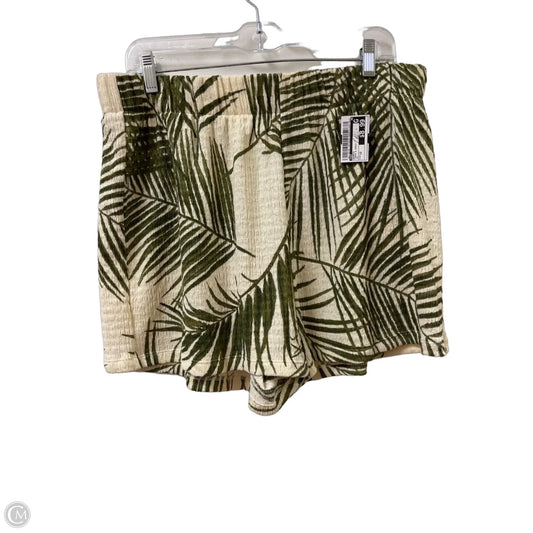 Shorts By H&m In Cream & Green, Size: 12