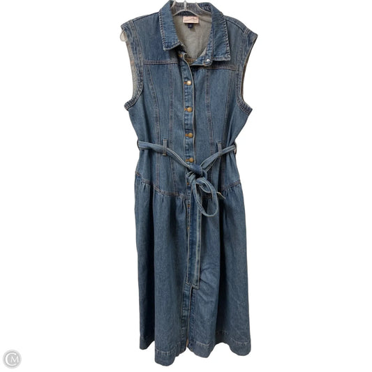 Dress Casual Maxi By Universal Thread In Blue Denim, Size: Xl