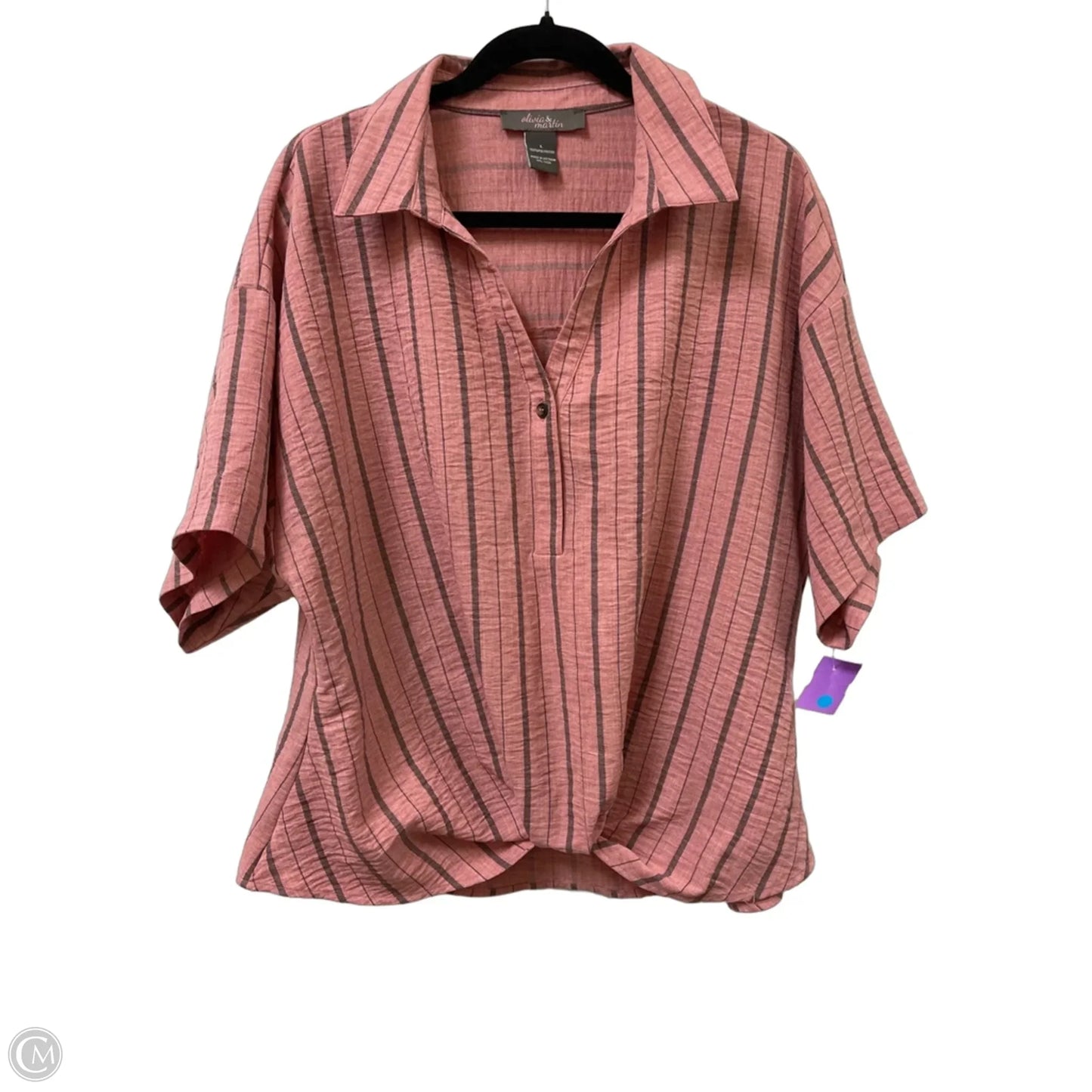 Top Short Sleeve By Clothes Mentor In Pink, Size: L