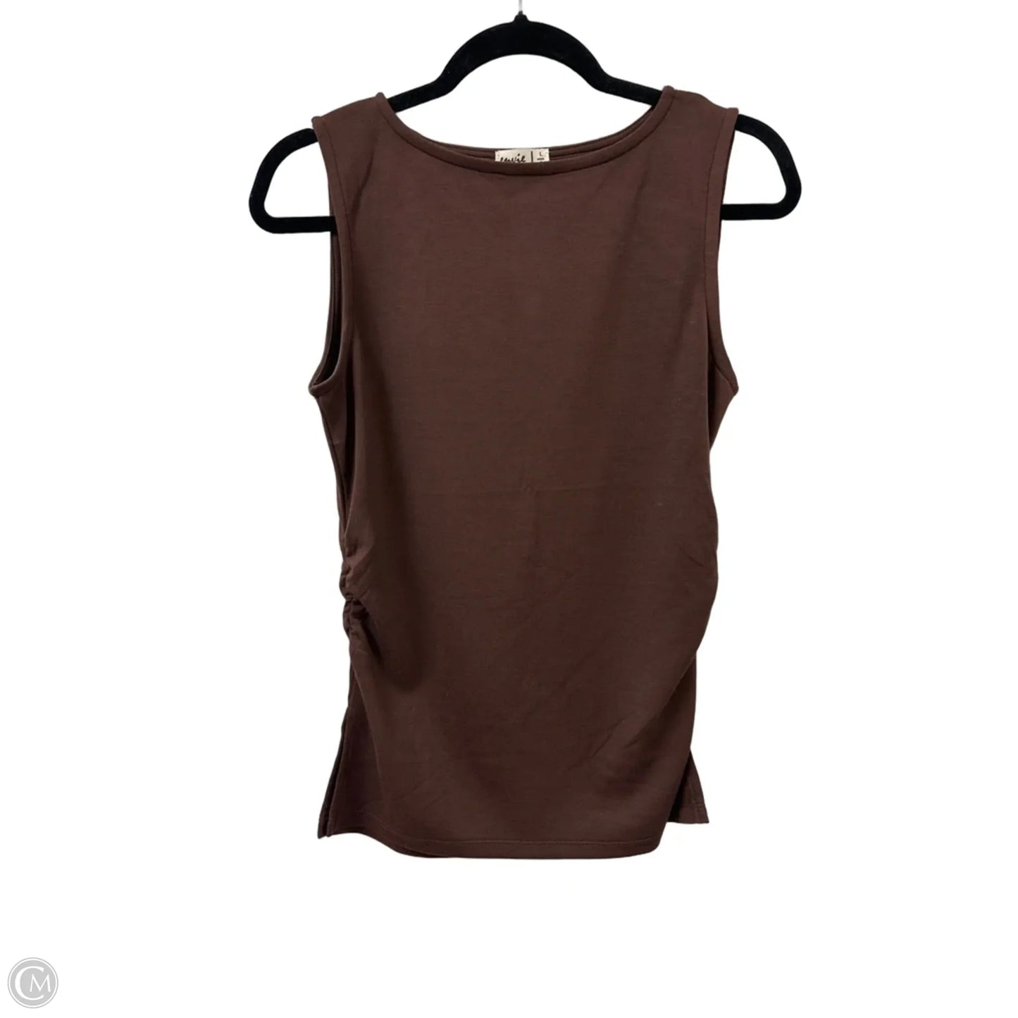 Top Sleeveless By Clothes Mentor In Brown, Size: L