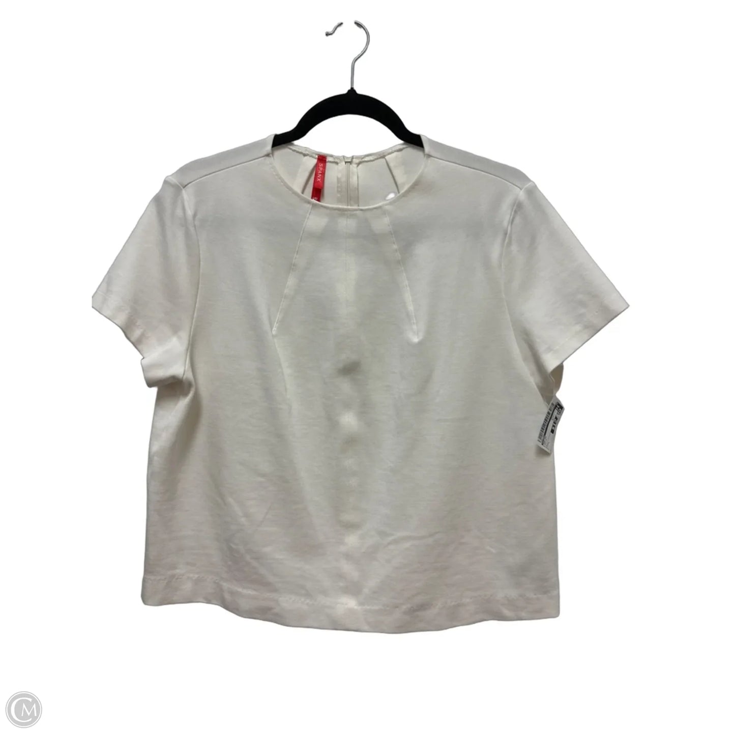 Top Short Sleeve By Spanx In White, Size: L