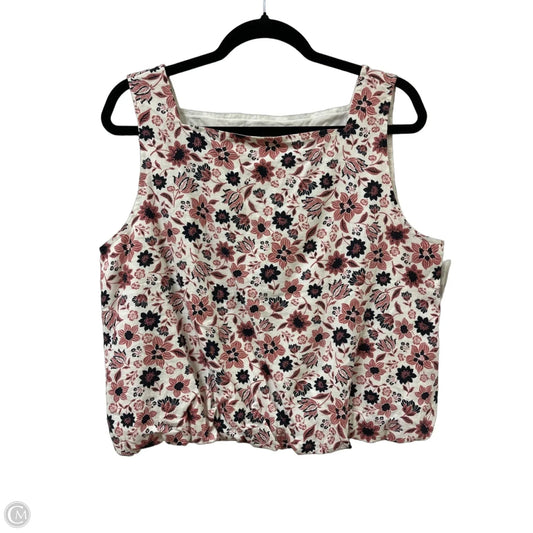 Top Sleeveless By Ann Taylor In Floral Print, Size: L