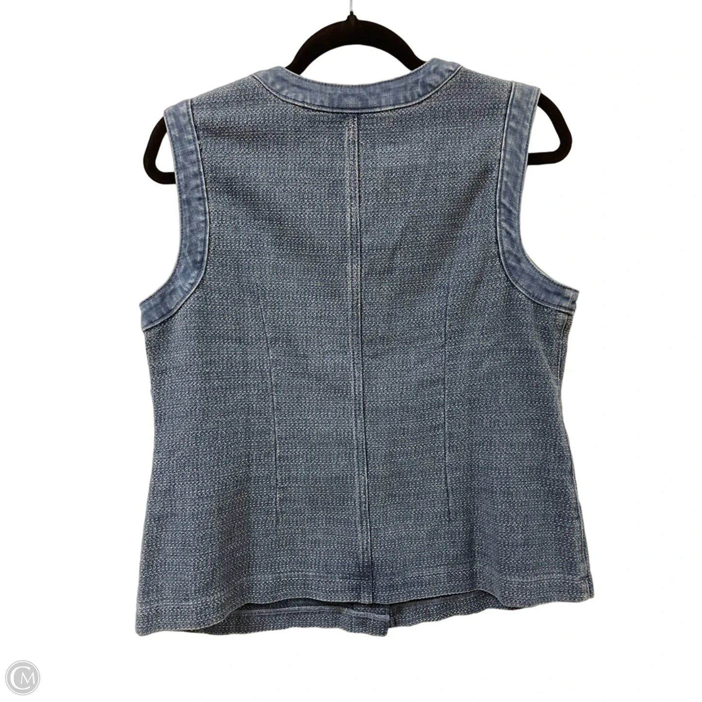 Vest Other By Chicos In Blue Denim, Size: M