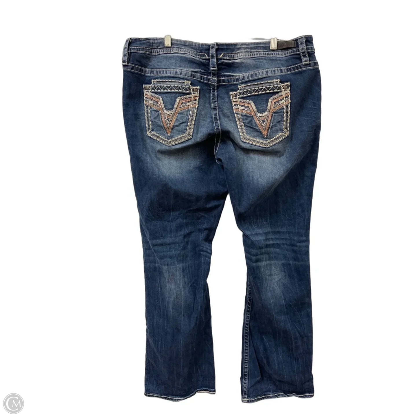 Jeans Boot Cut By Vigoss In Blue Denim, Size: 20