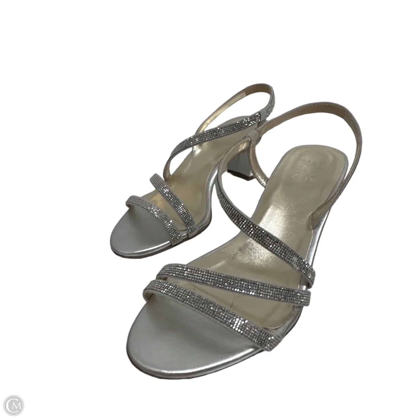 Sandals Heels Block By Naturalizer In Silver, Size: 10